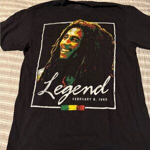 Bob Marley Legend Graphic Black T-Shirt